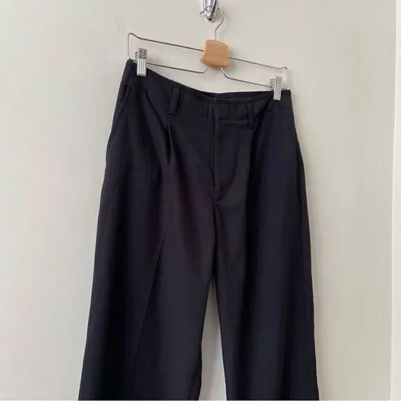 CLUB Monaco-Wide Leg Black High Rise Pants - Picture 4 of 10